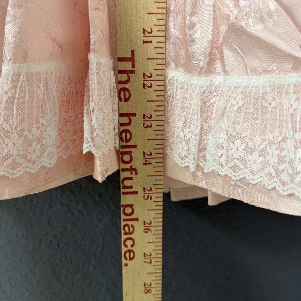 Vintage Handmade Toddler Girls Pink Floral Lace Party Dress‎ Pageant Holiday